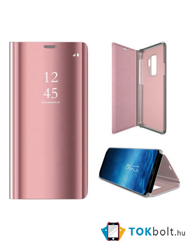 Flip telefontok átlátszó előlappal Samsung Galaxy Note 20 / 20 5G készülékhez - RÓZSAARANY