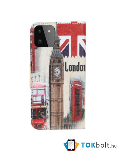 Oldalra nyíló mintás telefontok Samsung Galaxy A22 5G telefonhoz - LONDON