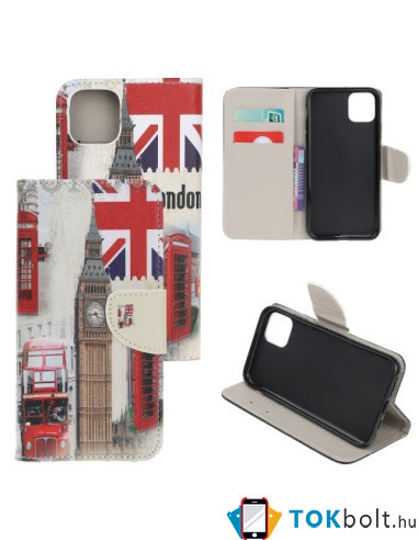 Oldalra nyíló mintás telefontok Samsung Galaxy A22 5G telefonhoz - LONDON