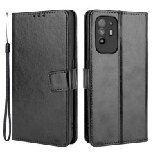 Oldalra nyíló tok Oppo Reno5 Z telefonhoz - FEKETE