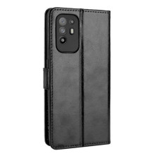 Oldalra nyíló tok Oppo Reno5 Z telefonhoz - FEKETE