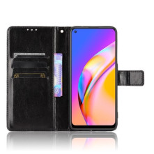 Oldalra nyíló tok Oppo Reno5 Z telefonhoz - FEKETE
