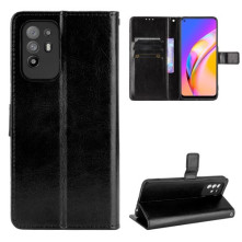 Oldalra nyíló tok Oppo Reno5 Z telefonhoz - FEKETE