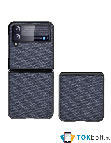 Bőr tapintású háttok Samsung Galaxy Z Flip3 5G készülékhez - KÉK