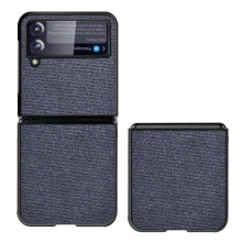Bőr tapintású háttok Samsung Galaxy Z Flip3 5G készülékhez - KÉK