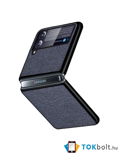 Bőr tapintású háttok Samsung Galaxy Z Flip3 5G készülékhez - KÉK