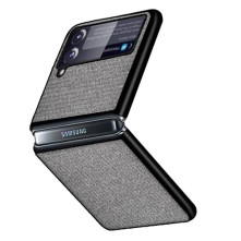 Bőr tapintású háttok Samsung Galaxy Z Flip3 5G készülékhez - SZÜRKE