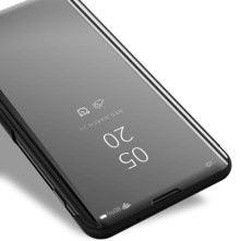 Flip telefontok átlátszó előlappal Huawei P Smart (2019) készülékhez - FEKETE