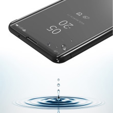 Flip telefontok átlátszó előlappal Huawei P Smart (2019) készülékhez - FEKETE