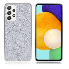 Samsung Galaxy A52 5G / A52 4G / A52s 5G, TPU rugalmas, glitteres, vékony, szilikon tok - EZÜST