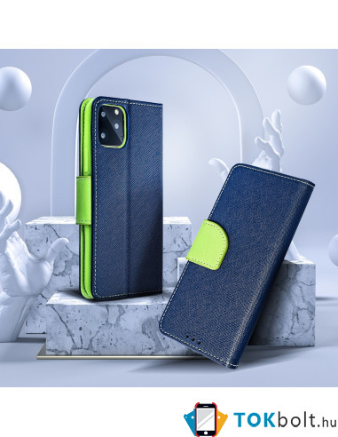 FANCY BOOK tok Xiaomi 11T / 11T Pro telefonhoz - KÉK-ZÖLD
