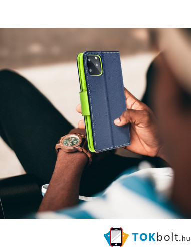 FANCY BOOK tok Xiaomi 11T / 11T Pro telefonhoz - KÉK-ZÖLD