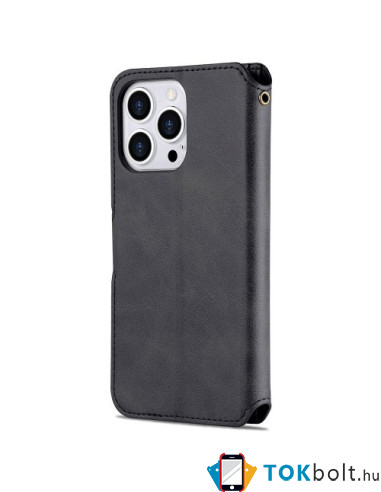 Oldalra nyíló tok Apple iPhone 13 Pro Max telefonhoz - FEKETE
