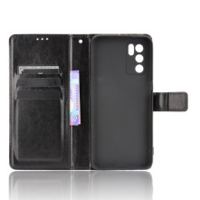 Oldalra nyíló tok Oppo A16s telefonhoz - FEKETE