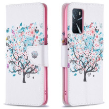 Oldalra nyíló mintás telefontok Oppo A16s telefonhoz - SZÍNES FA