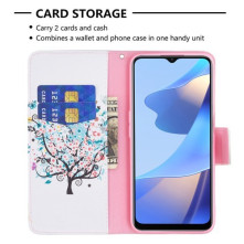 Oldalra nyíló mintás telefontok Oppo A16s telefonhoz - SZÍNES FA