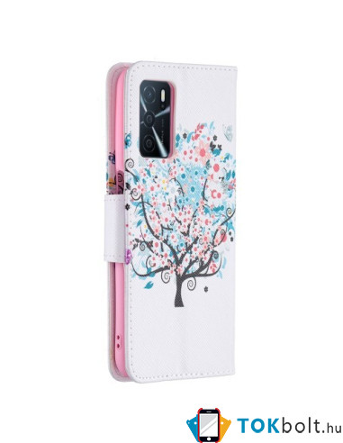 Oldalra nyíló mintás telefontok Oppo A16s telefonhoz - SZÍNES FA