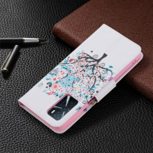Oldalra nyíló mintás telefontok Oppo A16s telefonhoz - SZÍNES FA