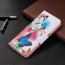 Oldalra nyíló mintás telefontok Oppo A16s telefonhoz - PILLANGÓK