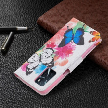 Oldalra nyíló mintás telefontok Oppo A16s telefonhoz - PILLANGÓK