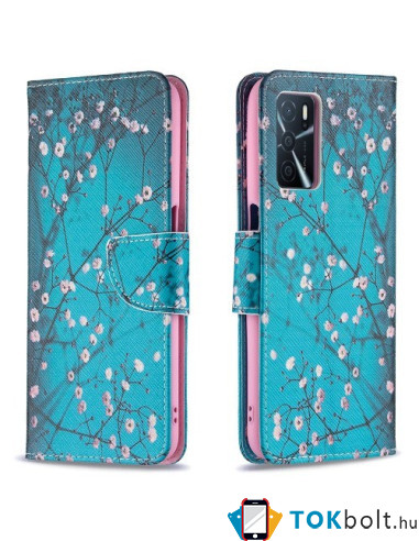 Oldalra nyíló mintás telefontok Oppo A16s telefonhoz - TAVASZI VIRÁG