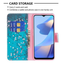 Oldalra nyíló mintás telefontok Oppo A16s telefonhoz - TAVASZI VIRÁG