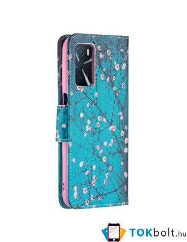 Oldalra nyíló mintás telefontok Oppo A16s telefonhoz - TAVASZI VIRÁG