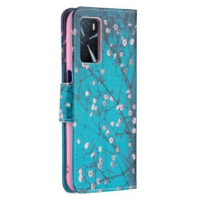 Oldalra nyíló mintás telefontok Oppo A16s telefonhoz - TAVASZI VIRÁG