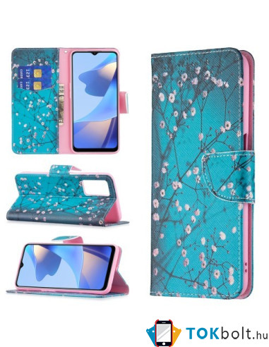 Oldalra nyíló mintás telefontok Oppo A16s telefonhoz - TAVASZI VIRÁG