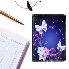 Multifunkciós bankkártya, igazolvány tartó tárca - 21*14.5 cm- PILLANGÓS VIRÁGOS