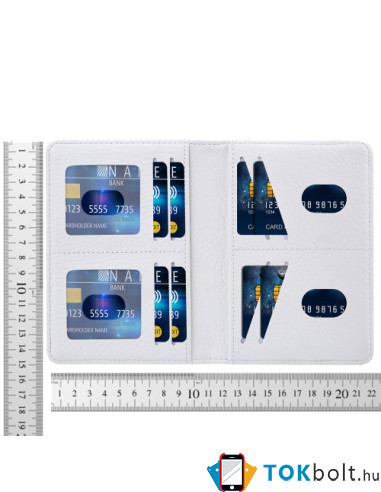 Multifunkciós bankkártya, igazolvány tartó tárca - 21*14.5 cm- PILLANGÓS VIRÁGOS