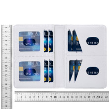 Multifunkciós bankkártya, igazolvány tartó tárca - 21*14.5 cm- PILLANGÓS VIRÁGOS