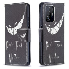 Oldalra nyíló mintás telefontok Xiaomi 11T telefonhoz - DONT TOUCH MY PHONE