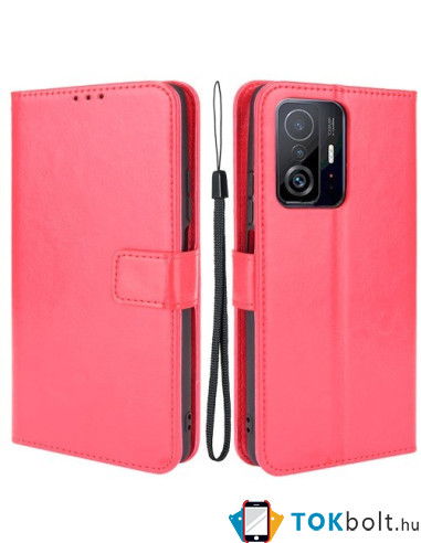 Oldalra nyíló tok Xiaomi 11T Pro telefonhoz - PIROS