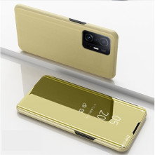 Flip telefontok átlátszó előlappal Xiaomi 11T készülékhez - ARANY