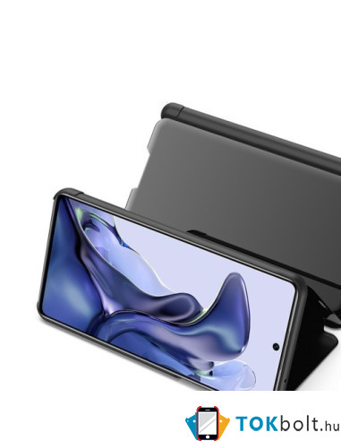 Flip telefontok átlátszó előlappal Xiaomi 11T készülékhez - ARANY