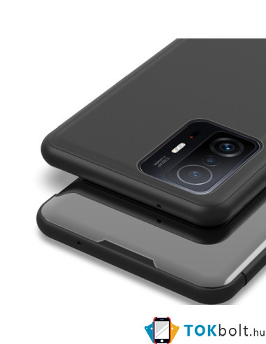 Flip telefontok átlátszó előlappal Xiaomi 11T készülékhez - ARANY