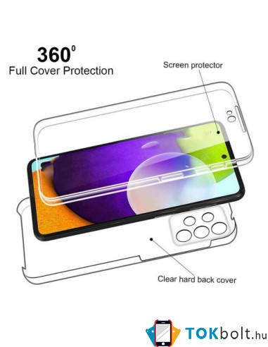 Elő és hátlapi TPU tok Samsung Galaxy A52 készülékhez - ÁTTETSZŐ