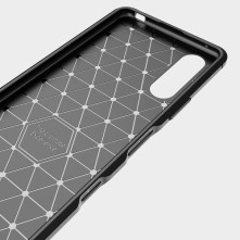 Sony Xperia 10 III karbon mintás tok - KÉK