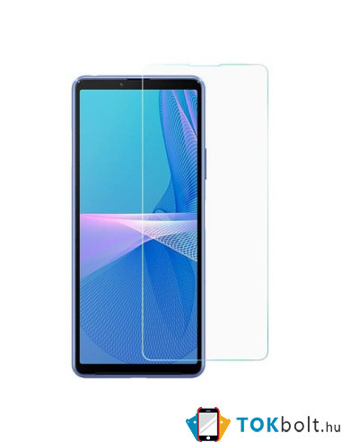 Kijelzővédő karcálló edzett üveg Sony Xperia 10 III típusú készülékhez - 1 db