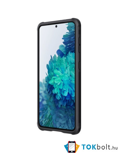 NILLKIN masszív tok kameravédővel Samsung Galaxy S21 készülékhez - FEKETE