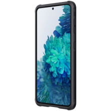 NILLKIN masszív tok kameravédővel Samsung Galaxy S21 készülékhez - FEKETE