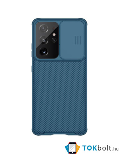 NILLKIN masszív tok kameravédővel Samsung Galaxy S21 Ultra készülékhez - KÉK