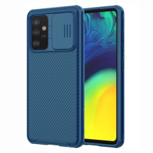 NILLKIN masszív tok kameravédővel Samsung Galaxy A52 4G/5G / A52s 5G készülékhez - KÉK