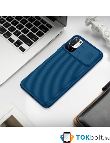 NILLKIN masszív tok kameravédővel Xiaomi Redmi Note 10 5G készülékhez - KÉK