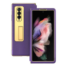 Bőr tapintású háttok Samsung Galaxy Z Fold3 5G készülékhez - LILA