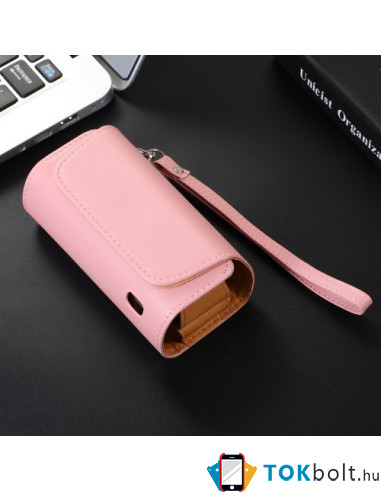 IQOS 3.0/ 3.0 Duo/ 3.0 Multi elektromos cigaretta tartó tok - 12 x 6.5 x 4.5 cm - RÓZSASZÍN