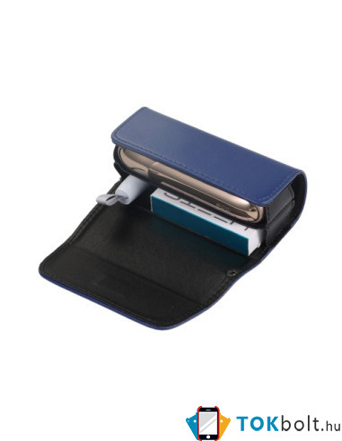 IQOS 3.0/ 3.0 Duo/ 3.0 Multi elektromos cigaretta tartó tok - 12 x 6.5 x 4.5 cm - KÉK