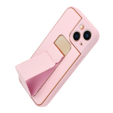 FORCELL kitámasztós bőr tapintású tok Apple Iphone 13 mini készülékhez - RÓZSASZÍN