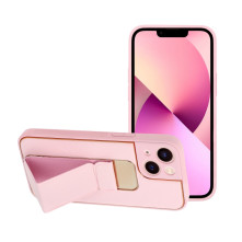 FORCELL kitámasztós bőr tapintású tok Apple Iphone 13 mini készülékhez - RÓZSASZÍN